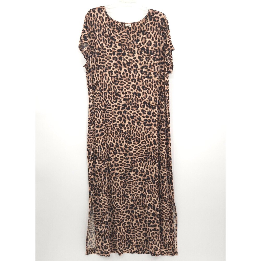 Soma Leopard Print Chemise in Brown and Black